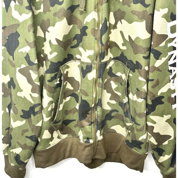 Five Elementz Mens Duck Dynasty Camouflage Hoodie Full Zip Green Camo Size 2XL - Picture 4 of 14